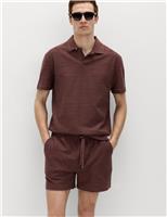 M&S Boucl Cotton Rich Shorts Chestnut