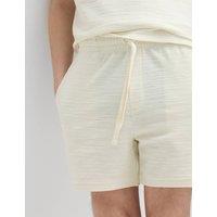M&S Boucl Cotton Rich Shorts Ecru