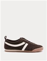Suede Lace Up Side Detail Runner Trainers