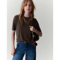 Per Una Modal Rich Oversized T-Shirt Dark Mole