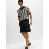 M&S Quick Dry Longer Length Cargo Swim Shorts Black