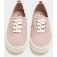 M&S Canvas Plimsoll Trainers Blush Pink
