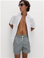 Quick Dry Geometric Print Swim Shorts