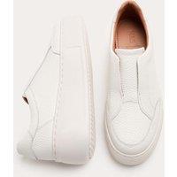 M&S Leather Slip On Platform Trainers White