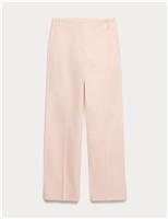Cotton Rich Straight Leg Ankle Grazer Trousers