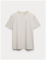 Activewear Jacquard Mesh Stripe T-Shirt