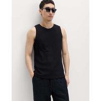 M&S Cotton Rich Knitted Vest Black