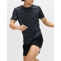 Goodmove Printed Crew Neck T-Shirt Black