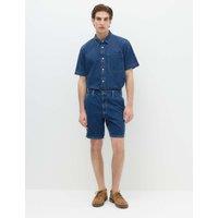 M&S Pure Cotton Lightweight Denim Shorts Medium Blue