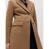 M&S Collared Longline Tailored Coat Light Caramel
