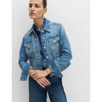 M&S Cotton Lyocell Blend Denim Trucker Jacket Indigo