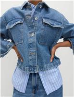 M&S Denim Shacket Medium Indigo
