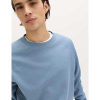 Goodmove Performance Jersey Crew Neck Sweatshirt Medium Blue