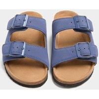 M&S Kids' Suede Double Buckle Footbed Sandals (3 Large-7 Large) Navy