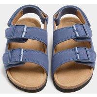 M&S Kids' Suede Double Buckle Footbed Sandals (4 Small-2 Large) Navy Mix