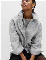 Textured Bomber Jacket with Wool