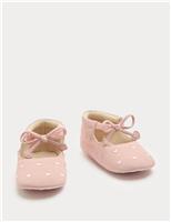 Baby Embroidered Heart Pram Shoes (0-18 Months)