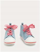 Baby Strawberry High Top Trainer Pram Shoes (0-18 Months)