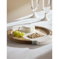 M&S X Kelly Hoppen Wooden Circular Serving Board White