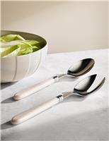 M&S X Kelly Hoppen Contrast Salad Servers Cream