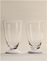 Set of 2 Footed Hi Ball Glasses