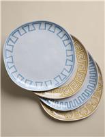 Set of 4 Coastal Picnic Dinner Plates