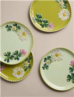Set of 4 Floral Picnic Side Plates