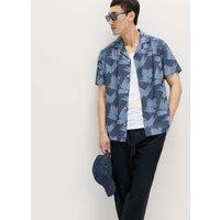 M&S Printed Short Sleeve Shirt Blue Mix