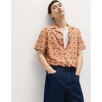 M&S Printed Short Sleeve Shirt Orange Mix