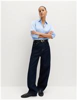 Satin Collared Button Through Shirt