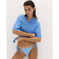 M&S Tie Side Bikini Bottoms Hyacinth