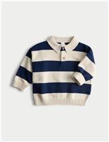 Striped Knitted Rugby Top (0-3 Yrs)