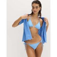 M&S Padded Halterneck Triangle Bikini Top Hyacinth