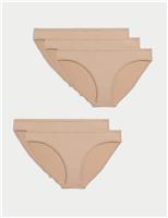 M&S 5pk Microfibre Low Rise Bikini Knickers Black/Black