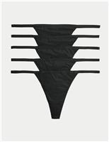 5 Pack Pure Cotton G-String Thongs