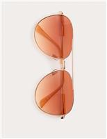 M&S Aviator Sunglasses Orange Mix
