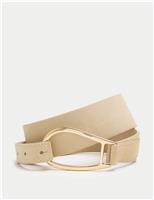 Suede Asymmetric Buckle Waist Belt