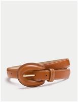 Covered Buckle Skinny Waist Belt