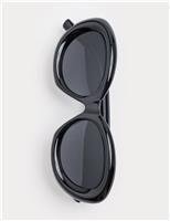 Autograph Acetate Oval Sunglasses Black Mix