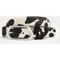 M&S Cow Print Waist Belt Black Mix