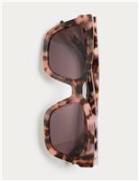 Autograph Acetate Oversized Preppy Sunglasses Pink Mix