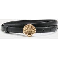 M&S Shell Buckle Waist Belt Black