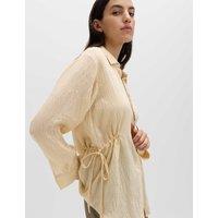 M&S Drawcord Collared Shirt Yellow Mix