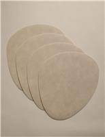 Set of 4 Faux Leather Placemats