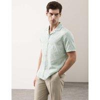 Autograph Cotton Rich Jacquard Short Sleeve Shirt Mint