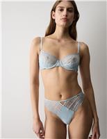 Florence Embroidery Quarter Cup Balcony Bra (A-E)