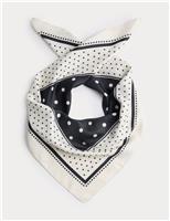 M&S Satin Printed Neckerchief Navy Mix