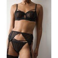 Autograph Florence Embroidery Suspender Black