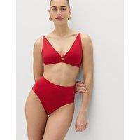 M&S Sculpt High Waisted Bikini Bottoms Lacquer Red