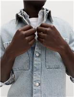 Pure Cotton Denim Overshirt